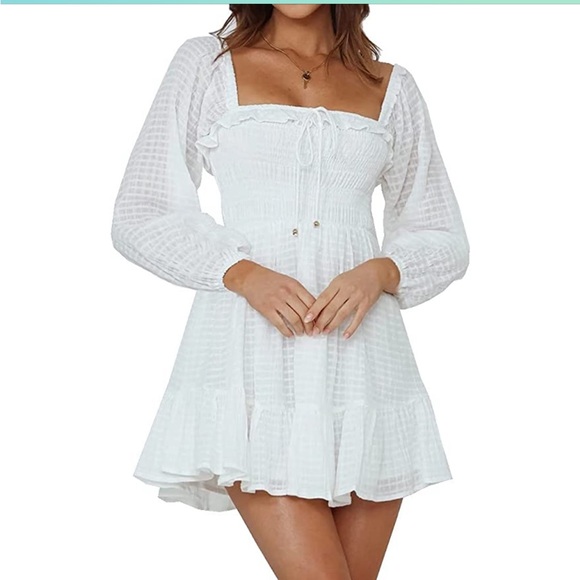Long Sleeve Puff Dress